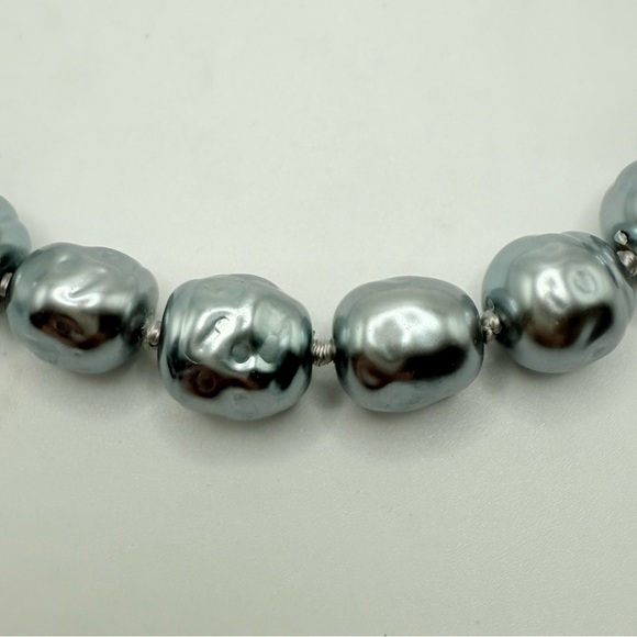 Auth. Chanel 1981 Signed Paris Baroque Glass Pearls Choker Collar Necklace 15 in - Picture 3 of 11